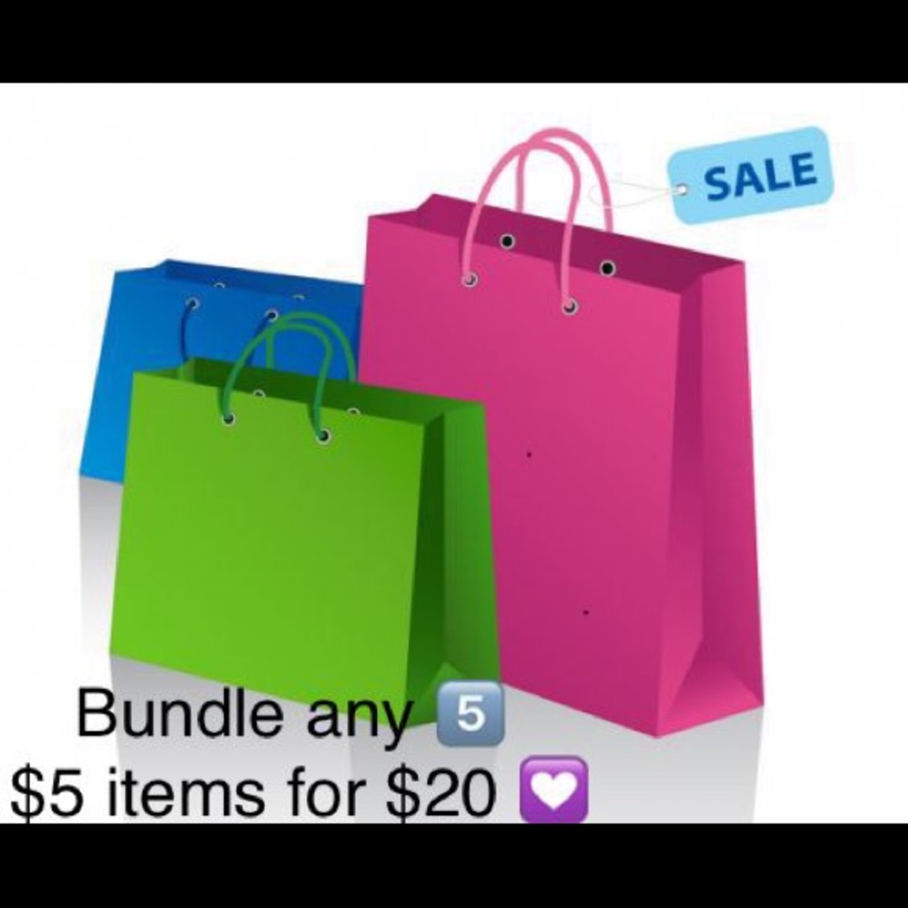 💟 Bundle five items listed for $5